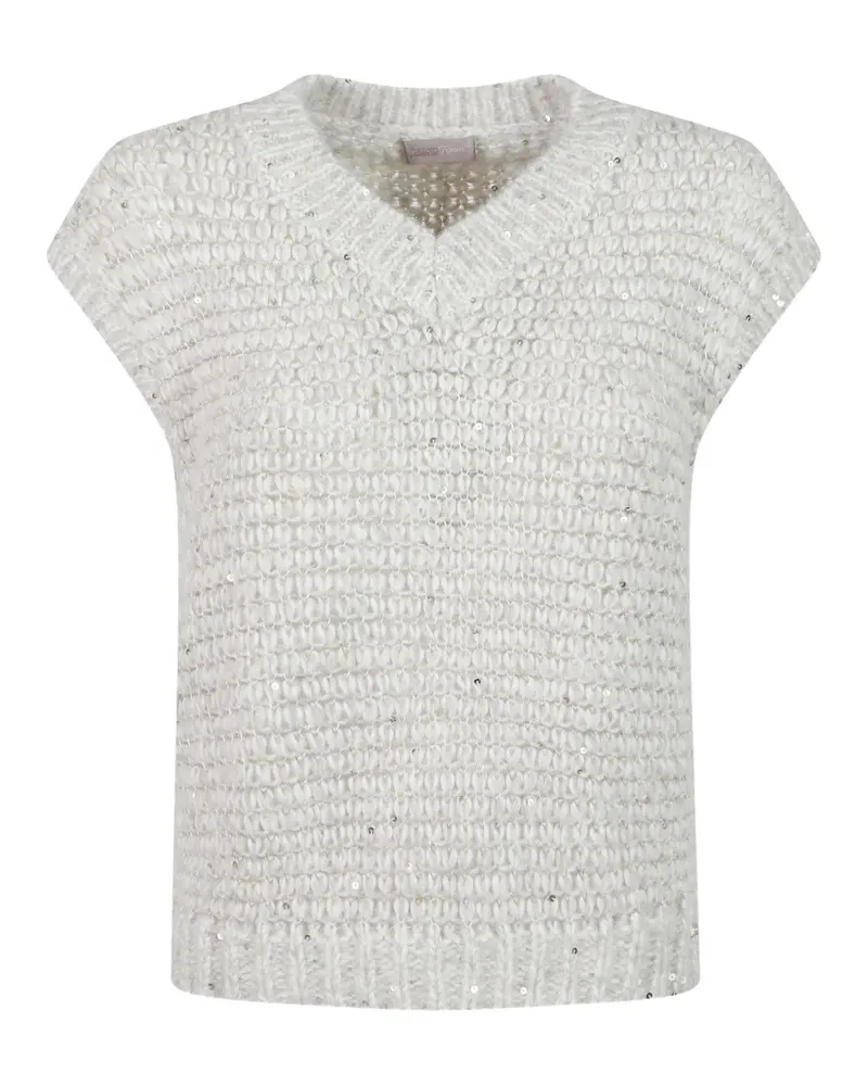 Herno Pullover mit Pailletten - Grau Grau