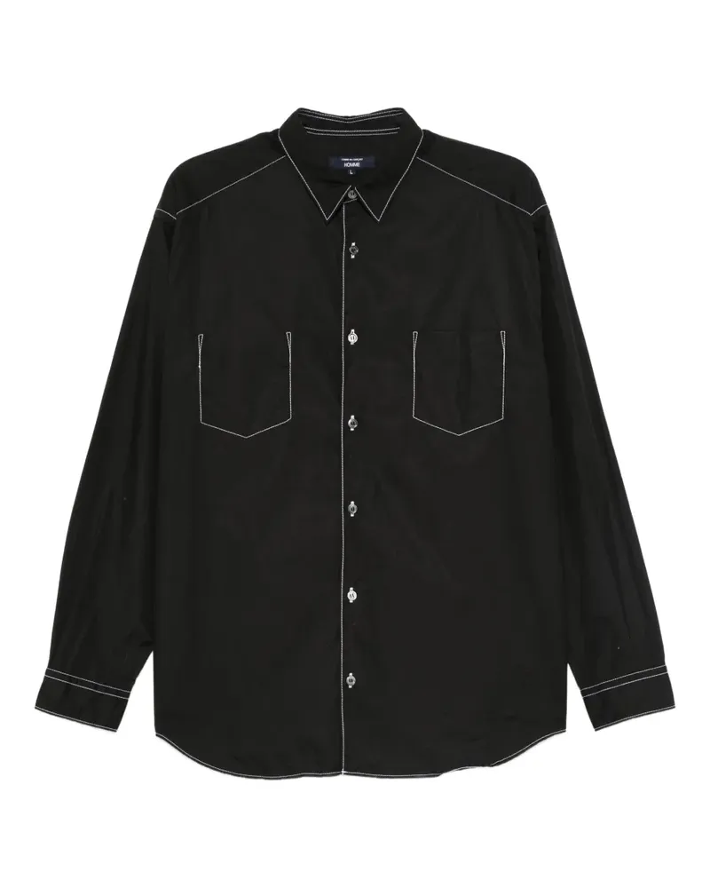 Comme des Garçons Hemd mit Kontrastnähten - Schwarz Schwarz