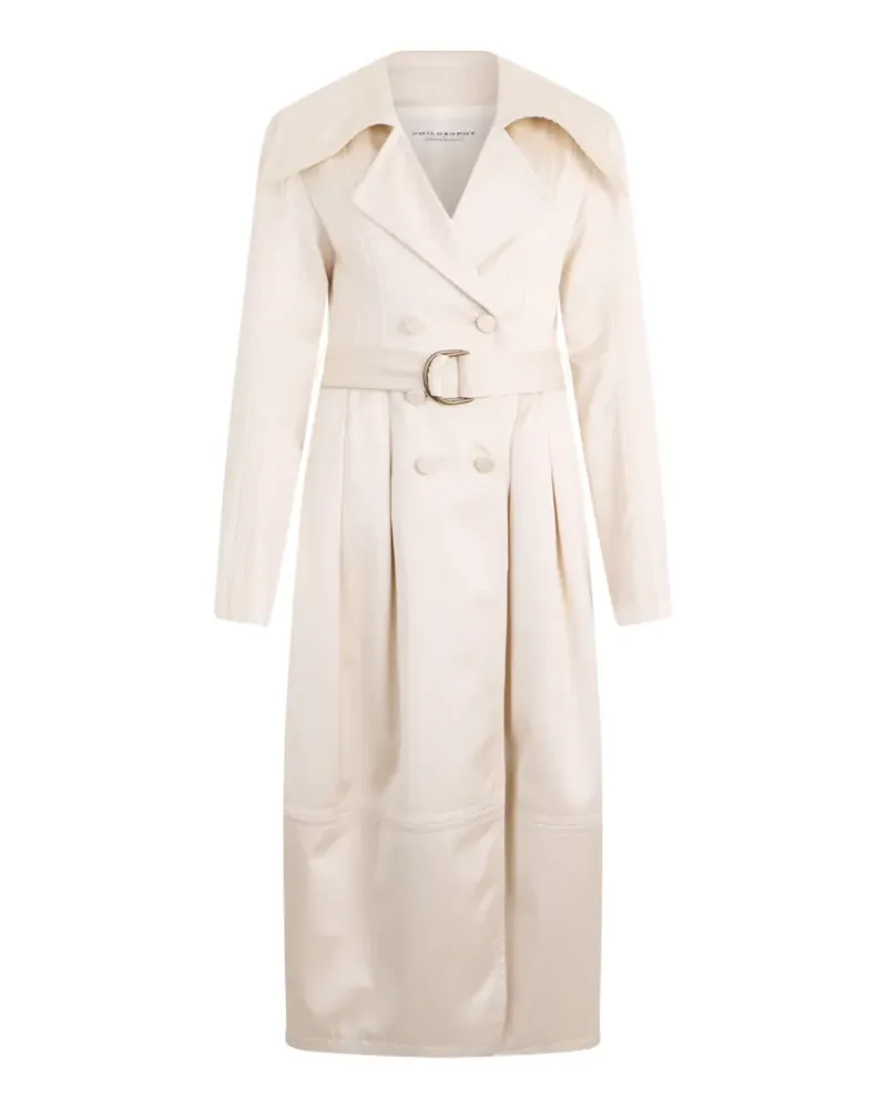 Philosophy Di Lorenzo Serafini double-breasted trench coat - Nude Nude