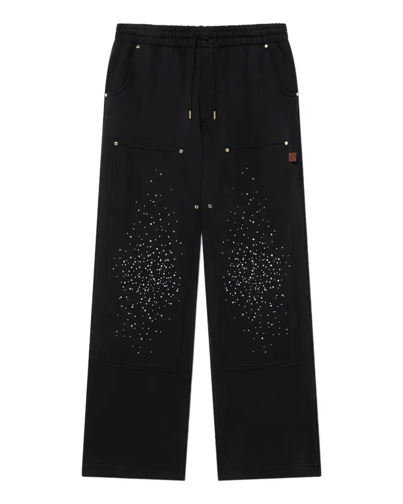 Casablanca Paris La Prémonition crystal-embellished track pants - Schwarz Schwarz