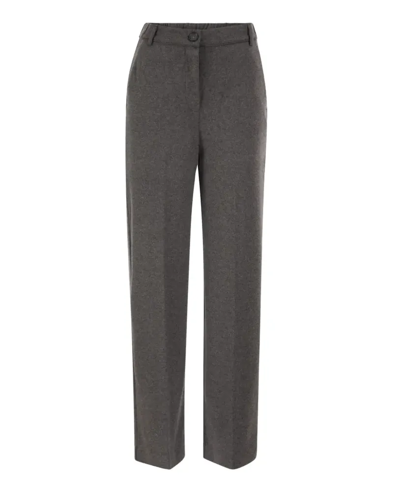 Max Mara stretch-jersey straight-leg trousers - Grau Grau