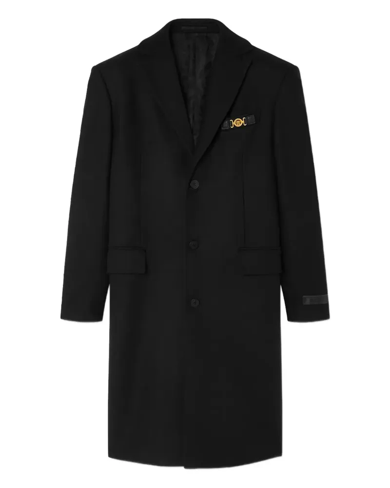 Versace Einreihiger Mantel - Schwarz Schwarz