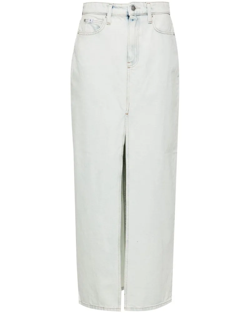 Calvin Klein Halbhoher Jeans-Midirock - 1AA DENIM LIGHT 1aa