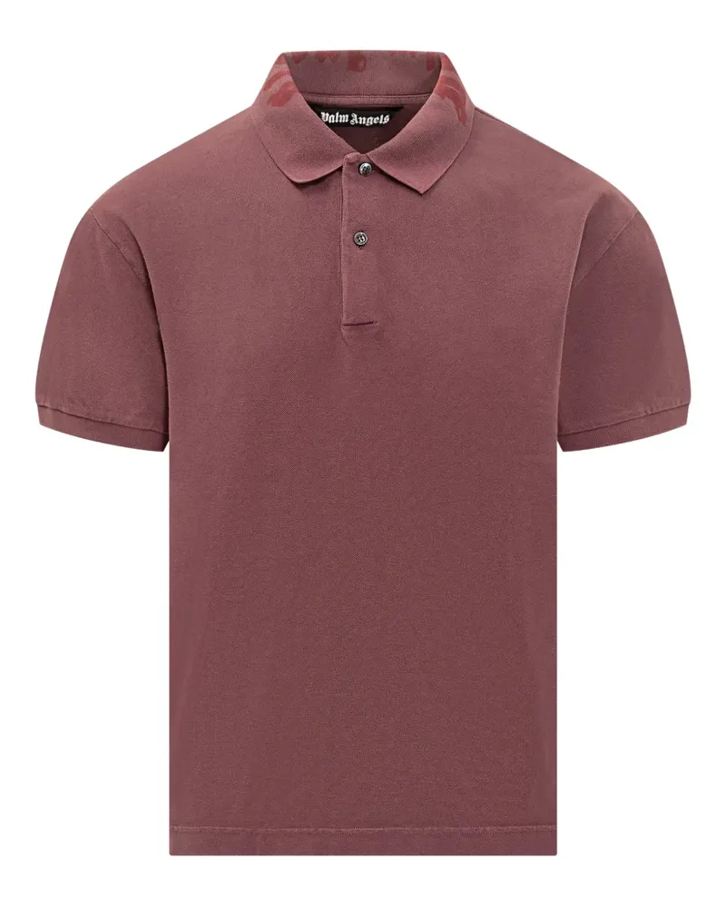 Palm Angels Poloshirt mit Logo - Braun Braun