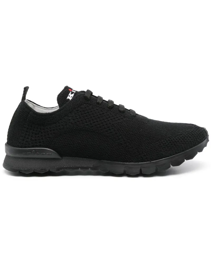 Kiton Sneakers in Strickoptik - Schwarz Schwarz