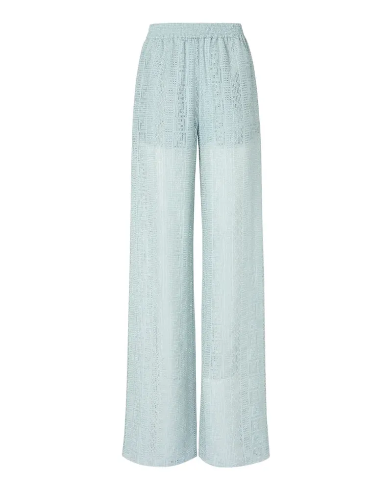 Fendi Hose mit FF-Muster - Blau Blau
