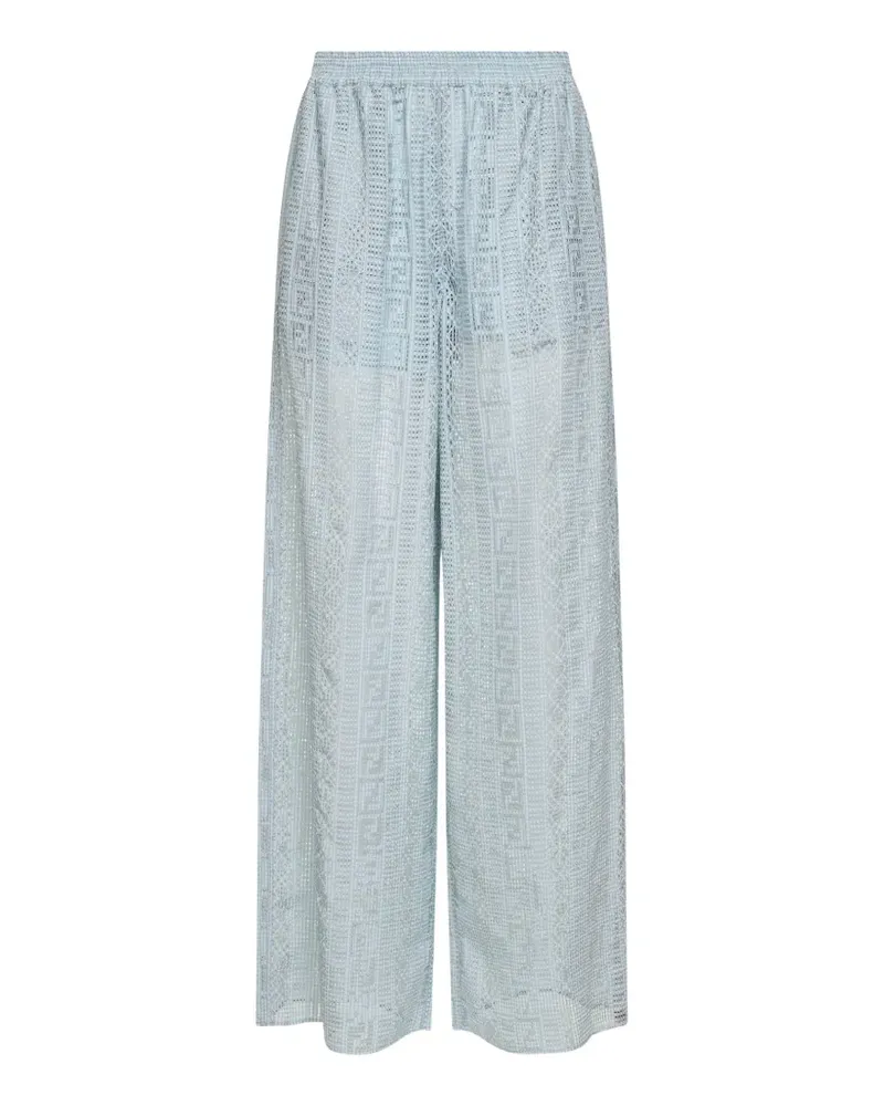 Fendi FF burnout trousers - Blau Blau