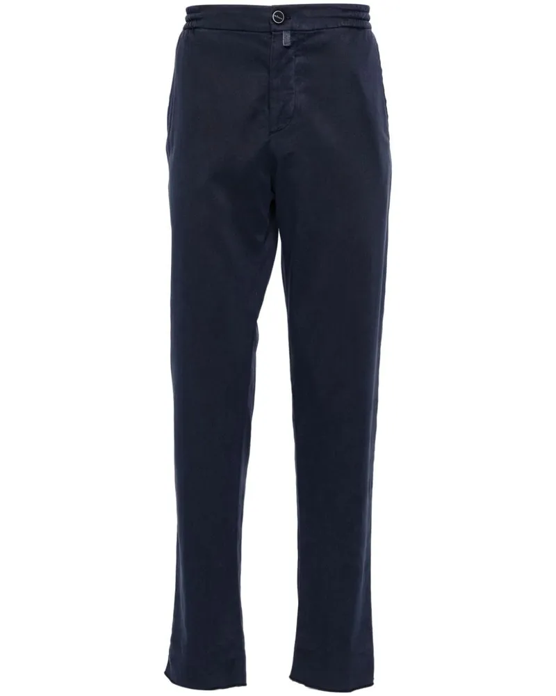 Kiton Chino mit Stretchbund - Blau Blau