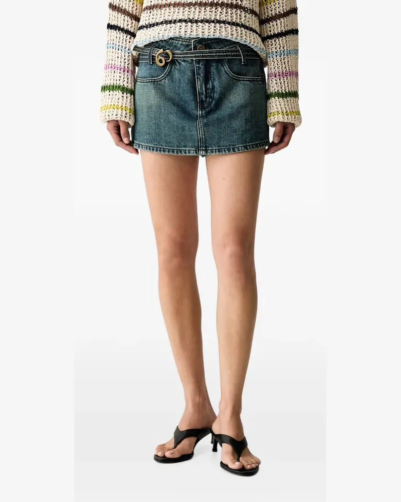 Miss Sixty belted denim shorts - Blau Blau