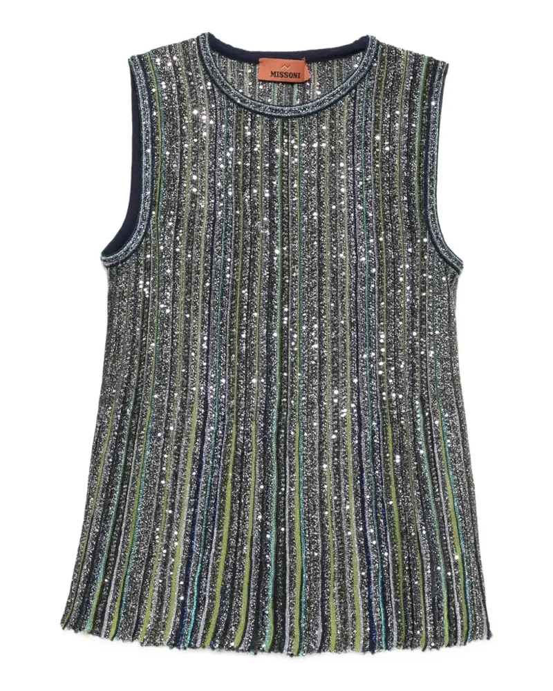 Missoni Ärmelloses Tanktop mit Streifen - Grün Grün