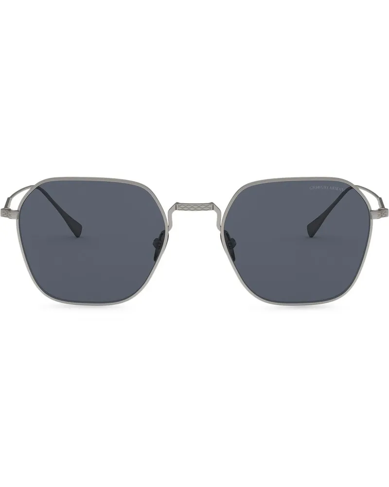 Giorgio Armani Sonnenbrille mit eckigem Gestell - Grau Grau