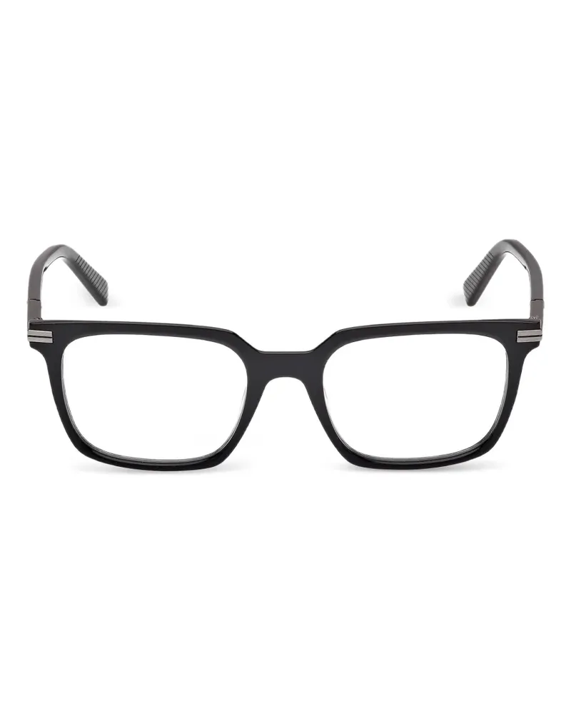 Ermenegildo Zegna square-frame glasses - Schwarz Schwarz