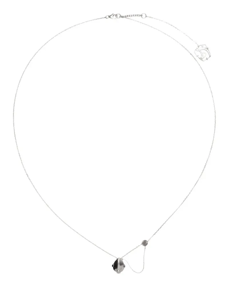 Burberry Halskette mit Onyx-Schildanhänger - Schwarz Schwarz