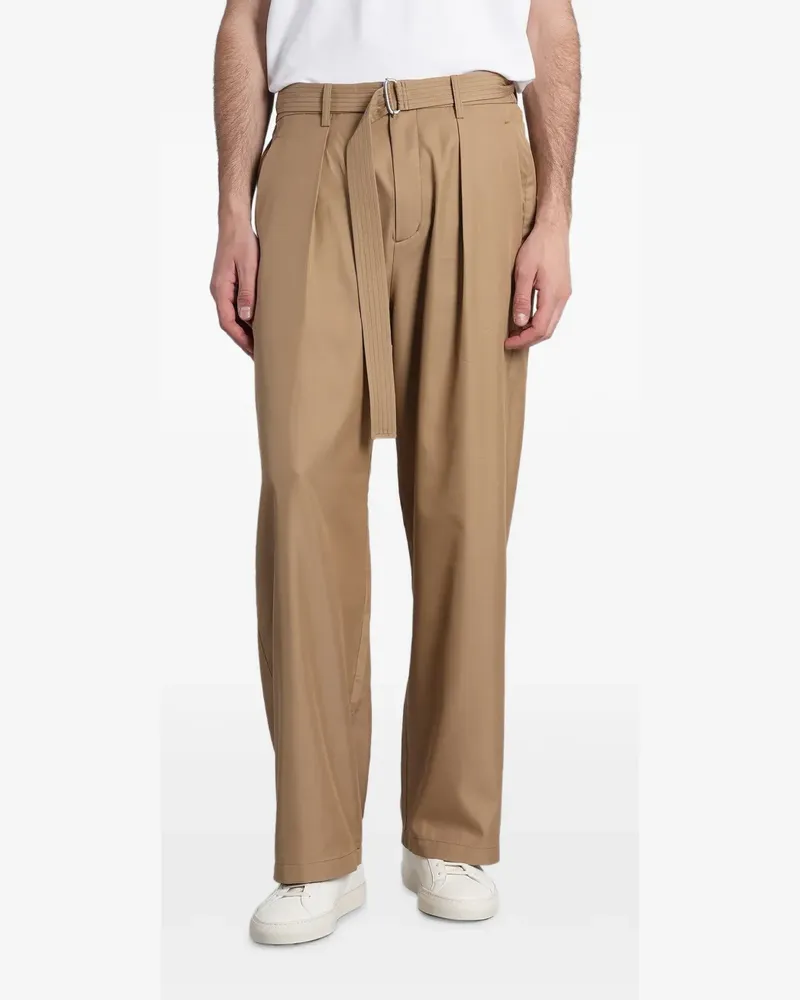 ATTACHMENT Plissierte Tapered-Hose - Nude Nude