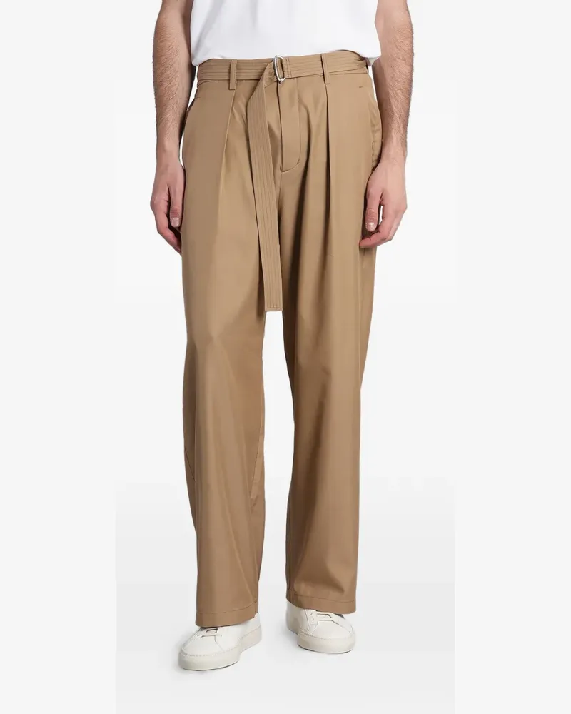 ATTACHMENT pleated tapered trousers - Nude Nude