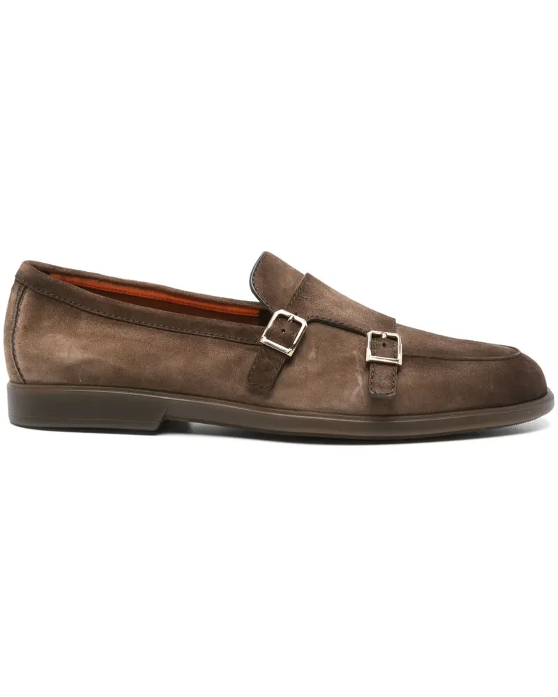 Santoni Monk-Schuhe aus Wildleder - Braun Braun