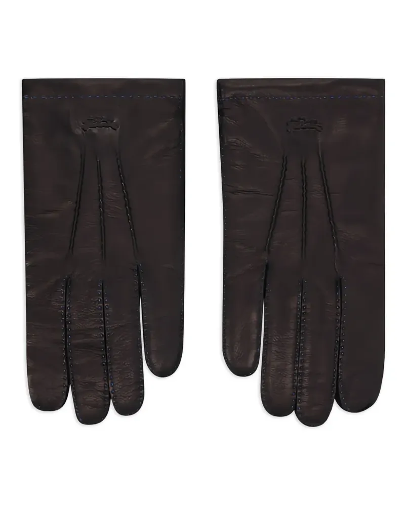 Longchamp topstitch gloves - Schwarz Schwarz