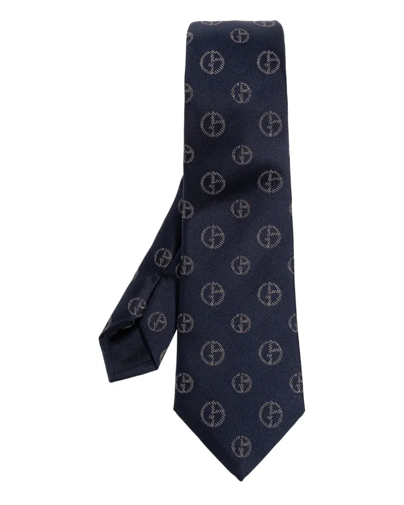 Giorgio Armani Gemusterte Seidenkrawatte - Blau Blau