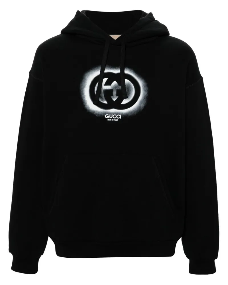 Gucci Hoodie mit Logo-Print - Schwarz Schwarz