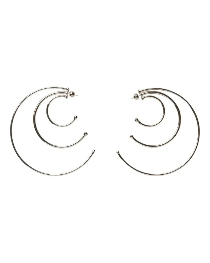 PANCONESI Pierced Solar Creolen - Silber Silber
