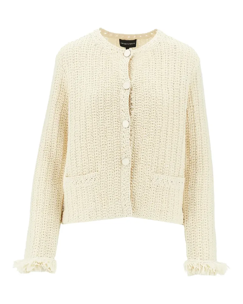 Emporio Armani frayed pocket jacket - Nude Nude