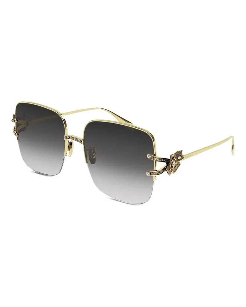 Alexander McQueen Eckige Icons Sonnenbrille - Gold Gold