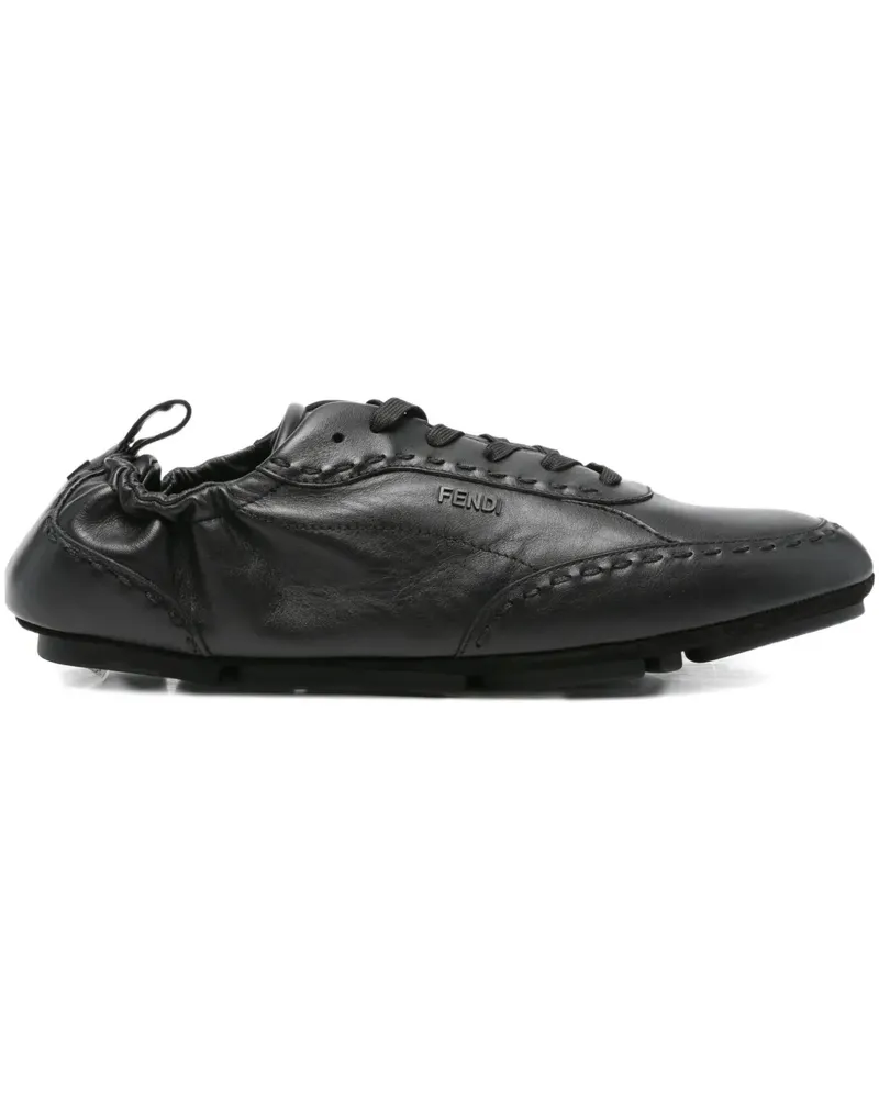 Fendi Fit Sneakers mit Schnürung - Schwarz Schwarz