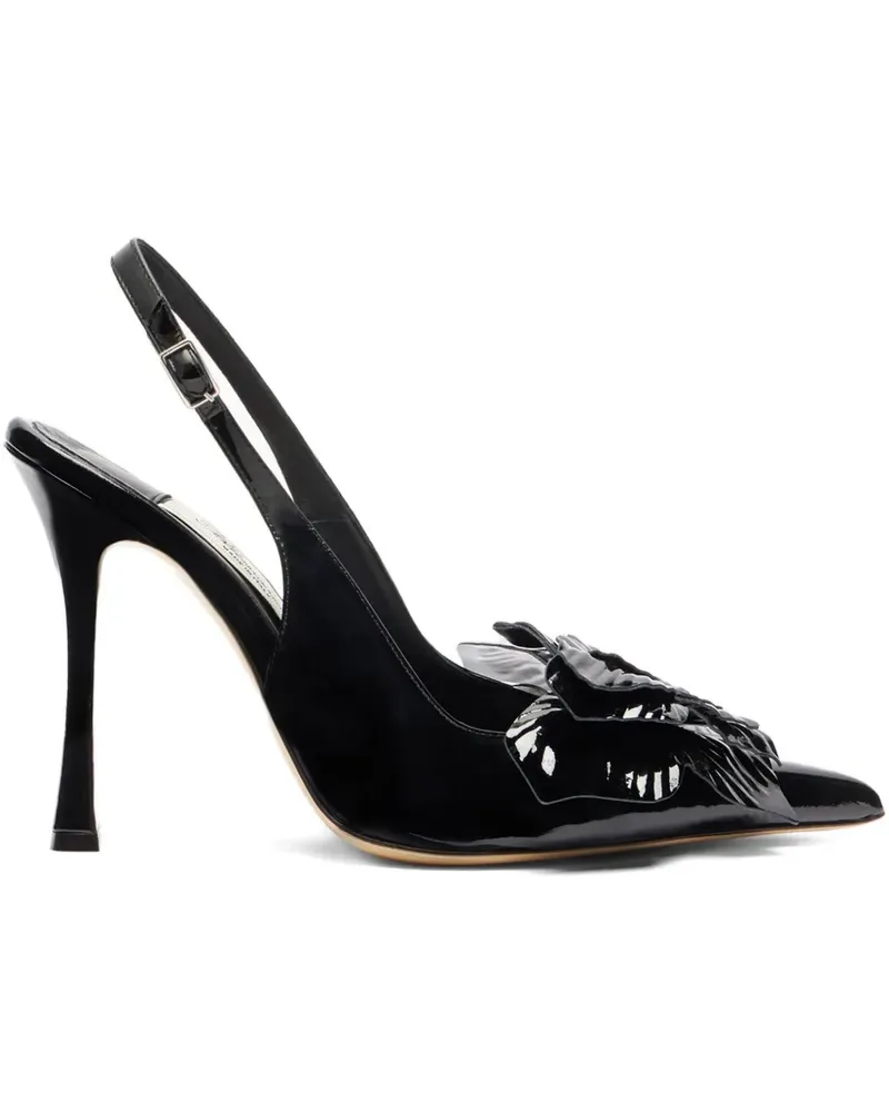 Blumarine bow-embellished slingback pumps - Schwarz Schwarz
