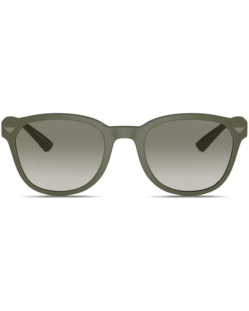 Emporio Armani Sonnenbrille mit geometrischem Gestell - Grün Grün