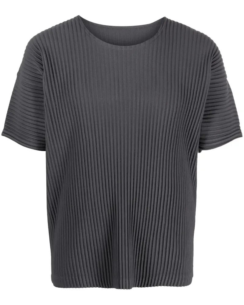 Issey Miyake Plissiertes T-Shirt - Grün Grün