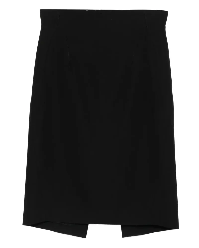 Thierry Mugler Midirock mit Einsätzen - Schwarz Schwarz