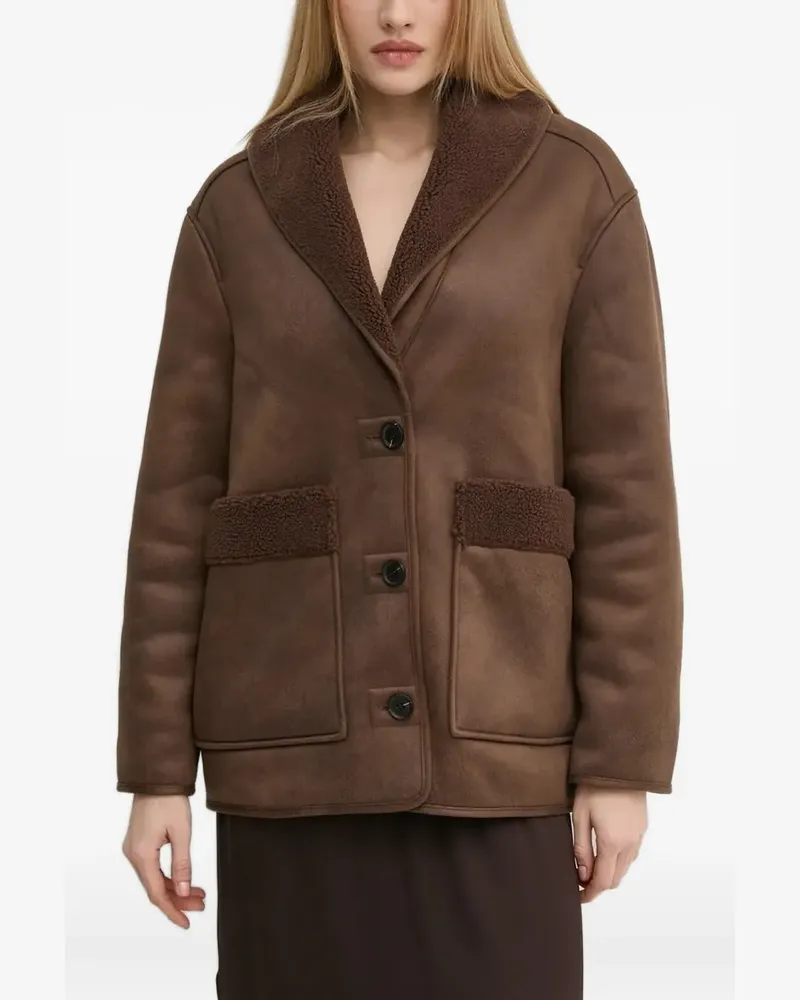 Hoss Intropia Geknöpfte Jacke mit Fleecefutter - Braun Braun