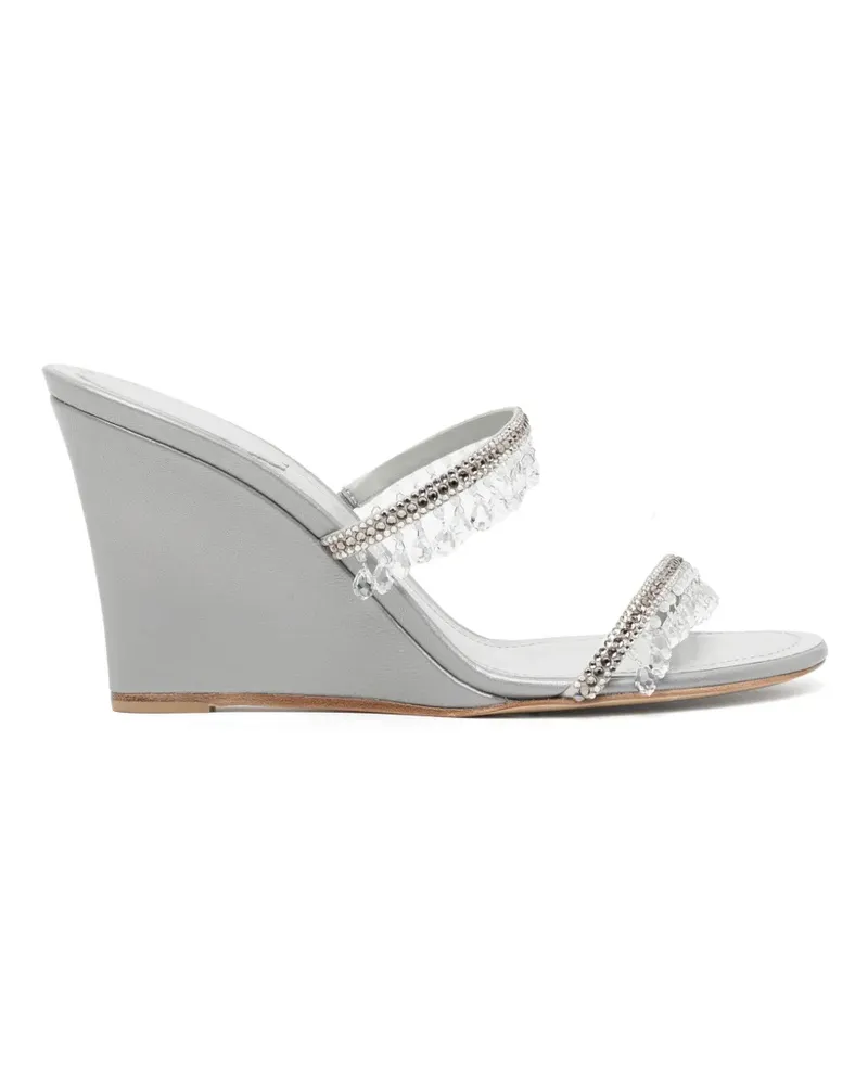 René Caovilla 80mm crystal-embellished sandals - Grau Grau