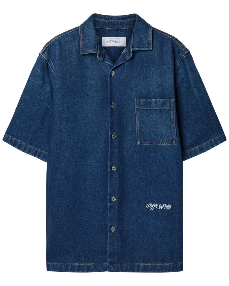 OFF-WHITE Hemdjacke aus Denim - Blau Blau