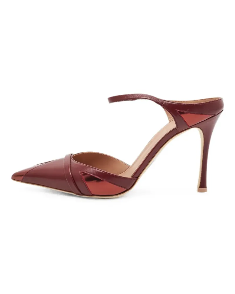 Malone Souliers Uma two-tone leather heeled mules - Rot Rot