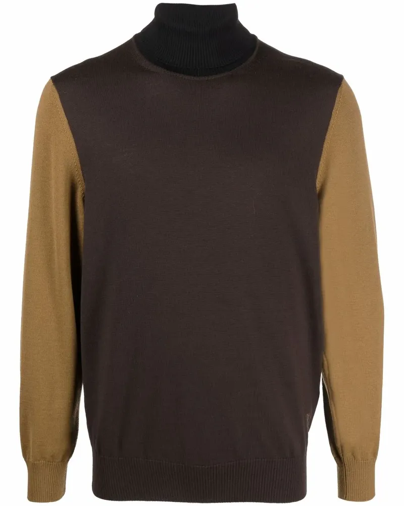 Billionaire Pullover in Colour-Block-Optik - Braun Braun