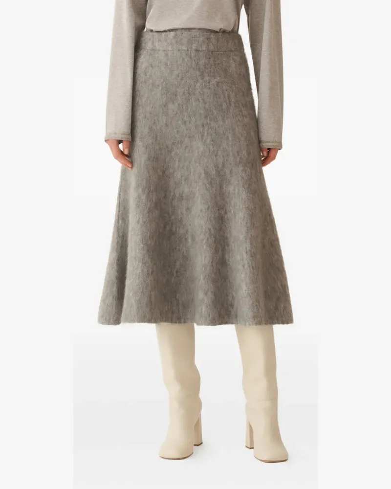 Fabiana Filippi flared knitted midi skirt - Grau Grau