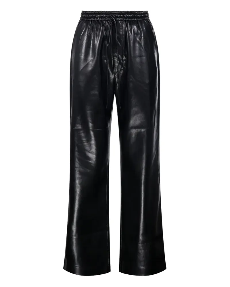 Nanushka Hose mit Kordelzug - Schwarz Schwarz