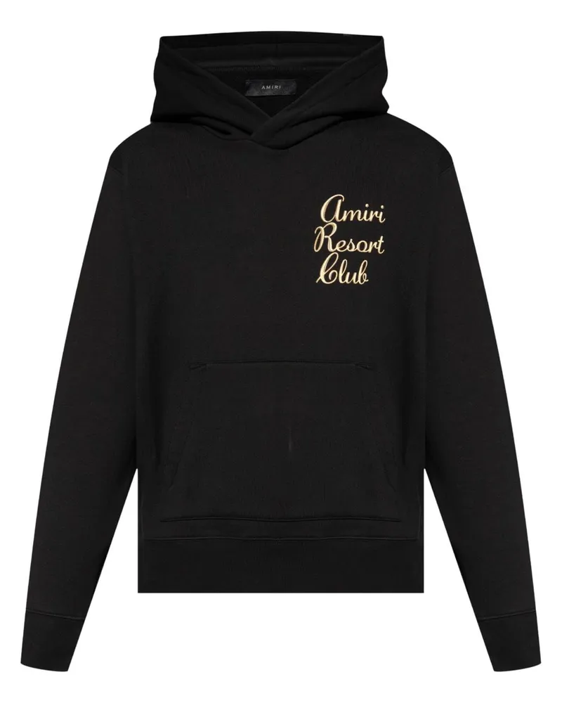 Amiri Hoodie mit Logo-Stickerei - Schwarz Schwarz