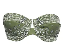 Bikinioberteil mit Paisley-Print - Grün
