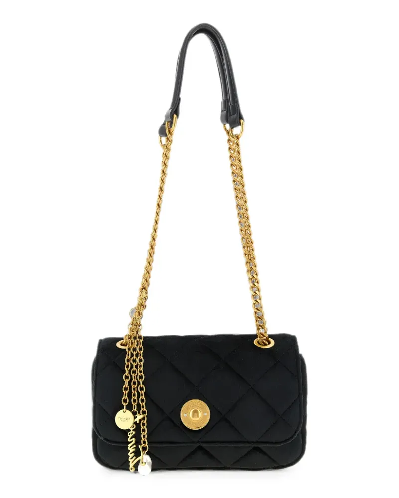 Twin-Set Gesteppte Schultertasche - Schwarz Schwarz