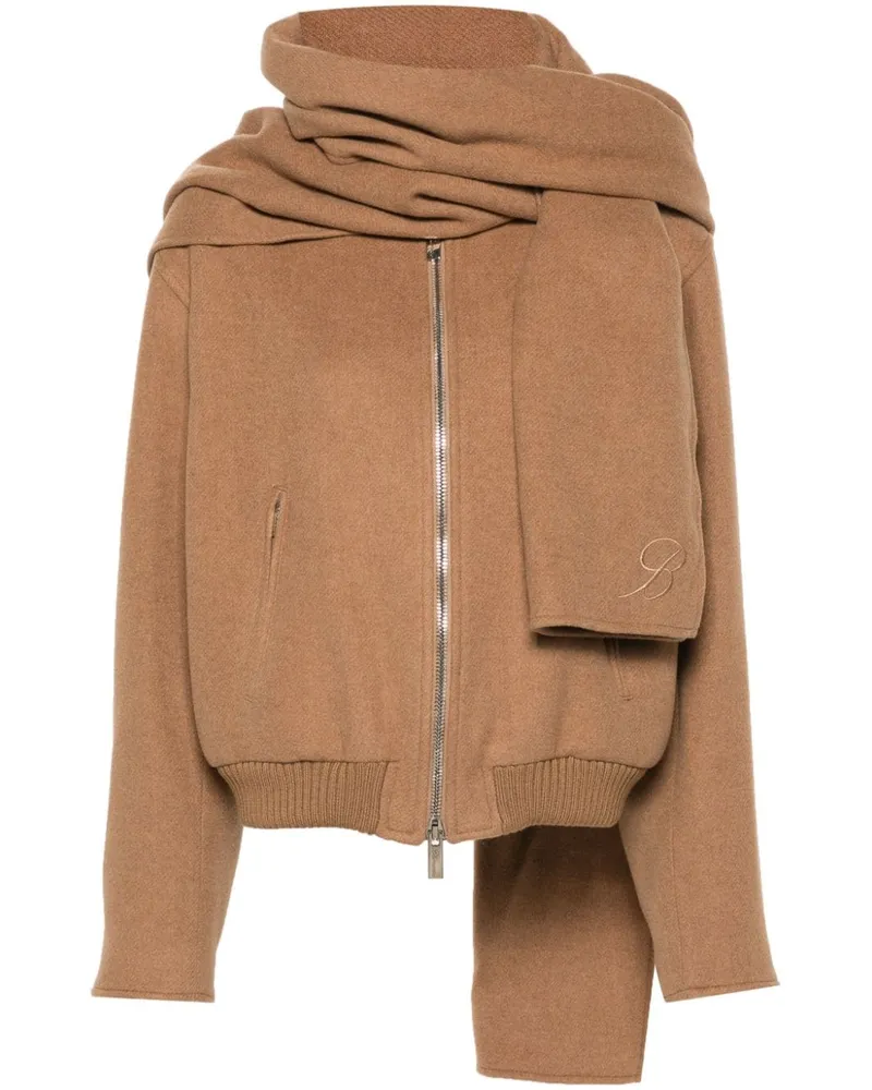 Blumarine Collegejacke mit Einsätzen Nude