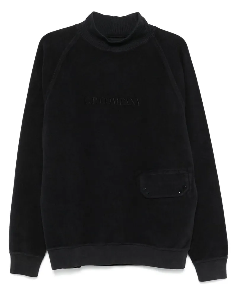 C.P. Company Sweatshirt mit Logo-Stickerei - Blau Blau