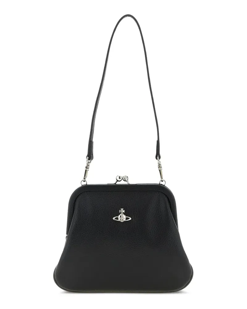 Vivienne Westwood logo clutch - Schwarz Schwarz