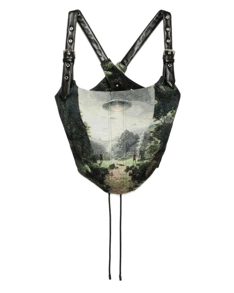 Monse Harness Tapestry Bustier-Weste - Schwarz Schwarz
