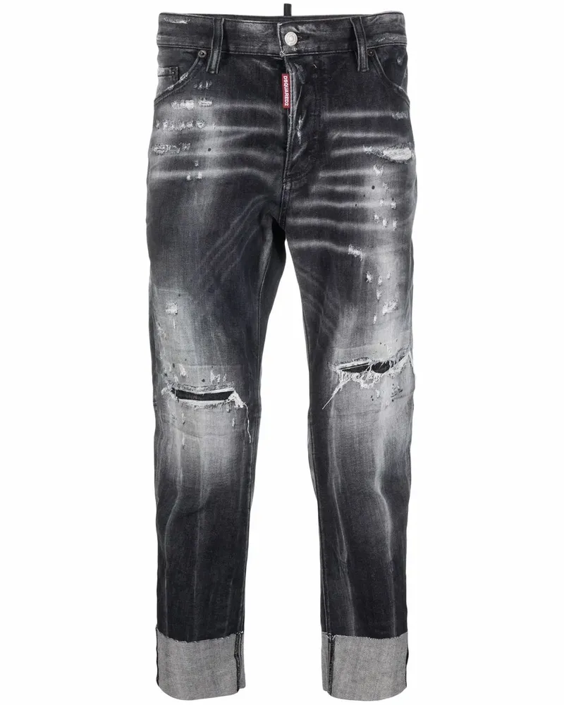 Dsquared2 Jeans im Distressed-Look - Schwarz Schwarz