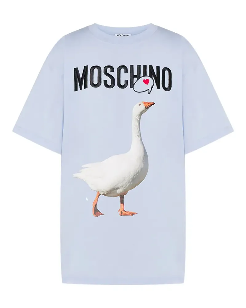 Moschino T-Shirt mit Gänse-Print - Blau Blau