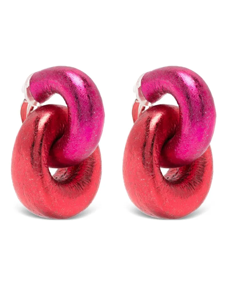 Monies metallic-finish clip-on earrings - Rosa Rosa