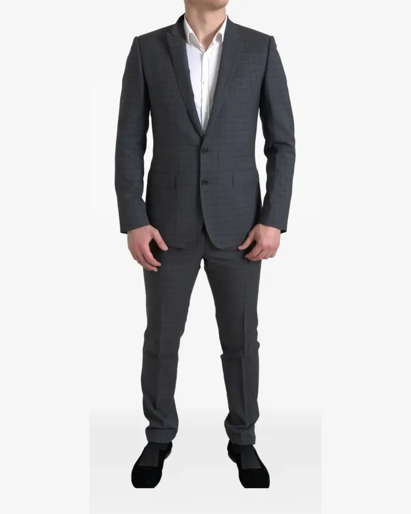Dolce & Gabbana Martini Anzug mit Karomuster - Grau Grau