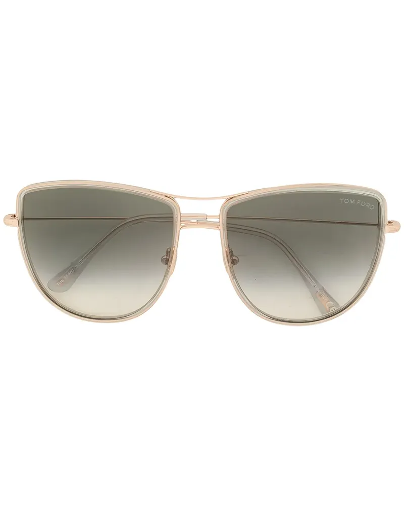 Tom Ford Cat-Eye-Sonnenbrille - Silber Silber